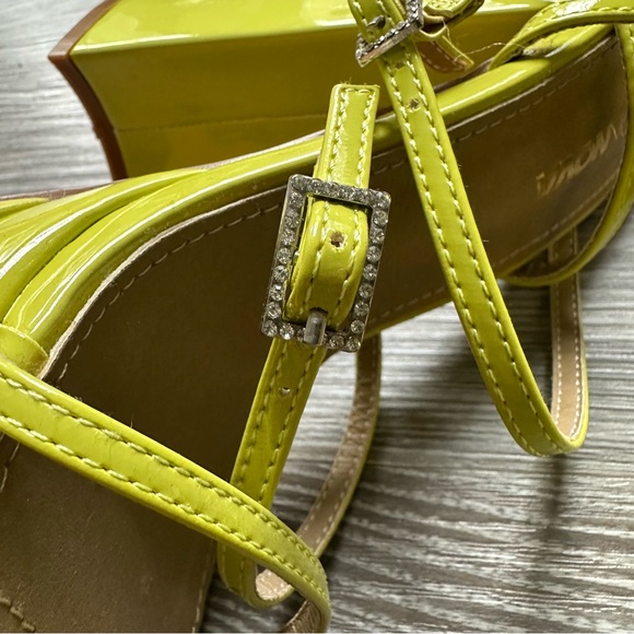 Fashion Nova Show Me a Good Time Platform Heels Size 6.5 Lime - Picture 8 of 9